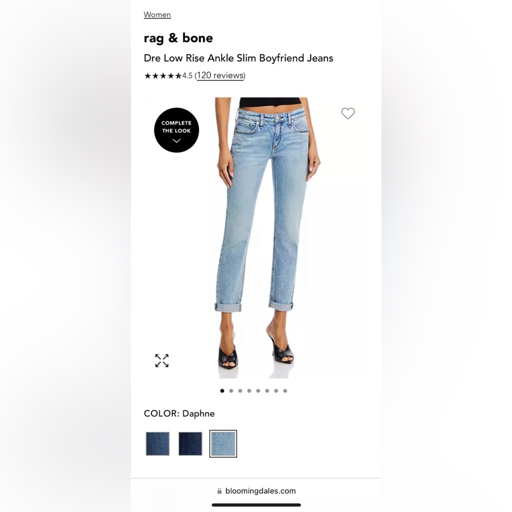 rag & bone Dre Low Rise Boyfriend Jeans